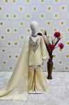 OC 235 Gold Jari Silk Top With Sharara Dupatta Wholesale In India